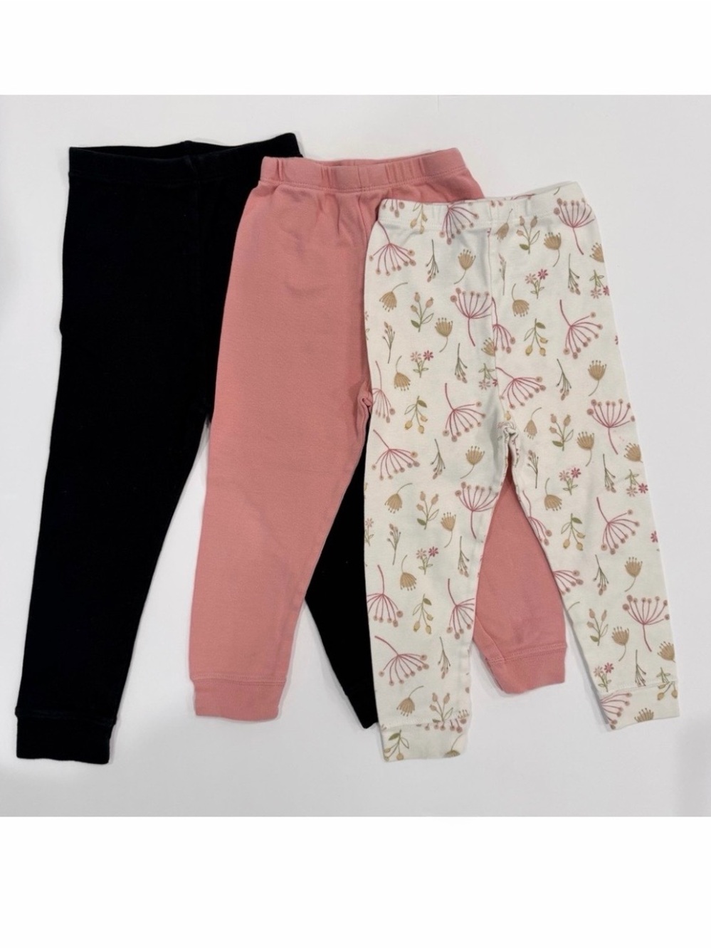 Cloud Island Girls Bottoms - Black, Pink, and Floral - 24M